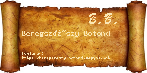 Beregszászy Botond névjegykártya