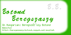 botond beregszaszy business card